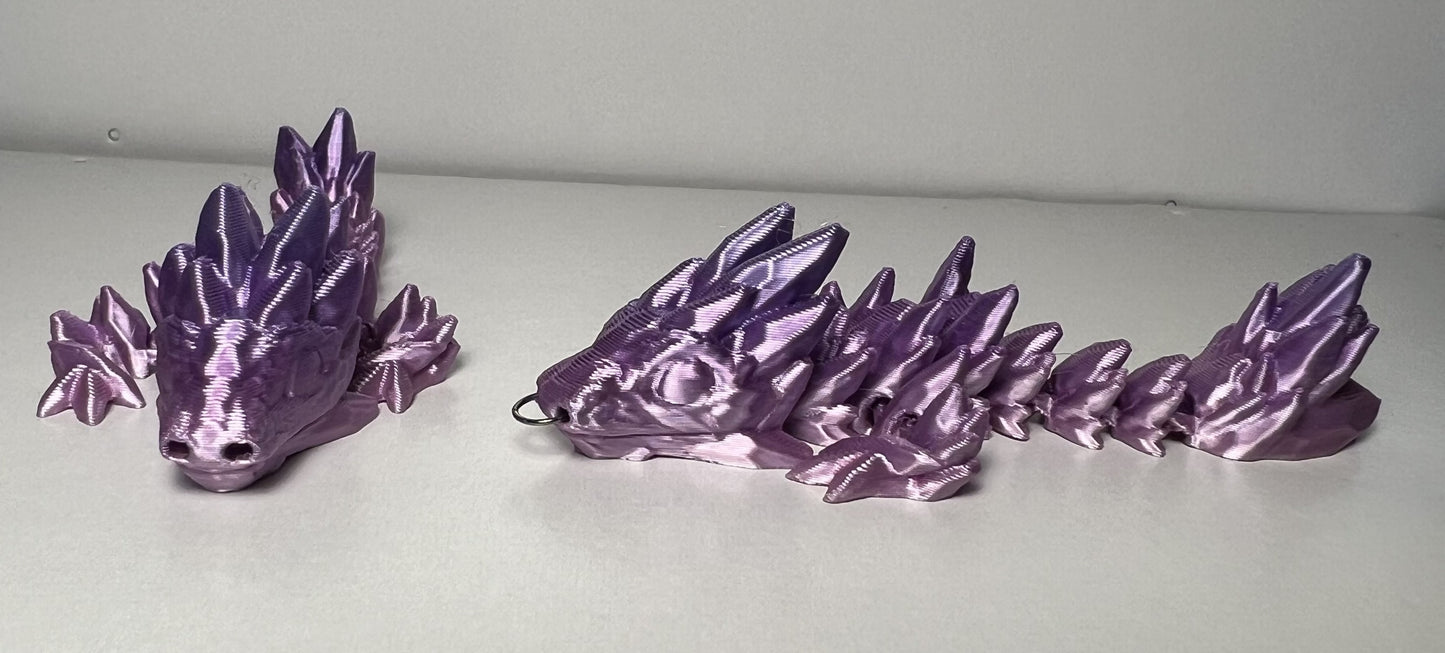 Gemstone Dragon - 3D Printed Figurine - Set or Singles