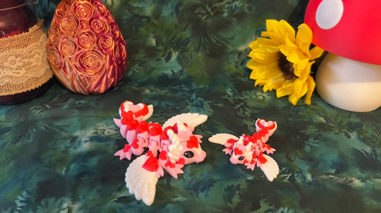 Heart Dragon - 3D Printed Figurine