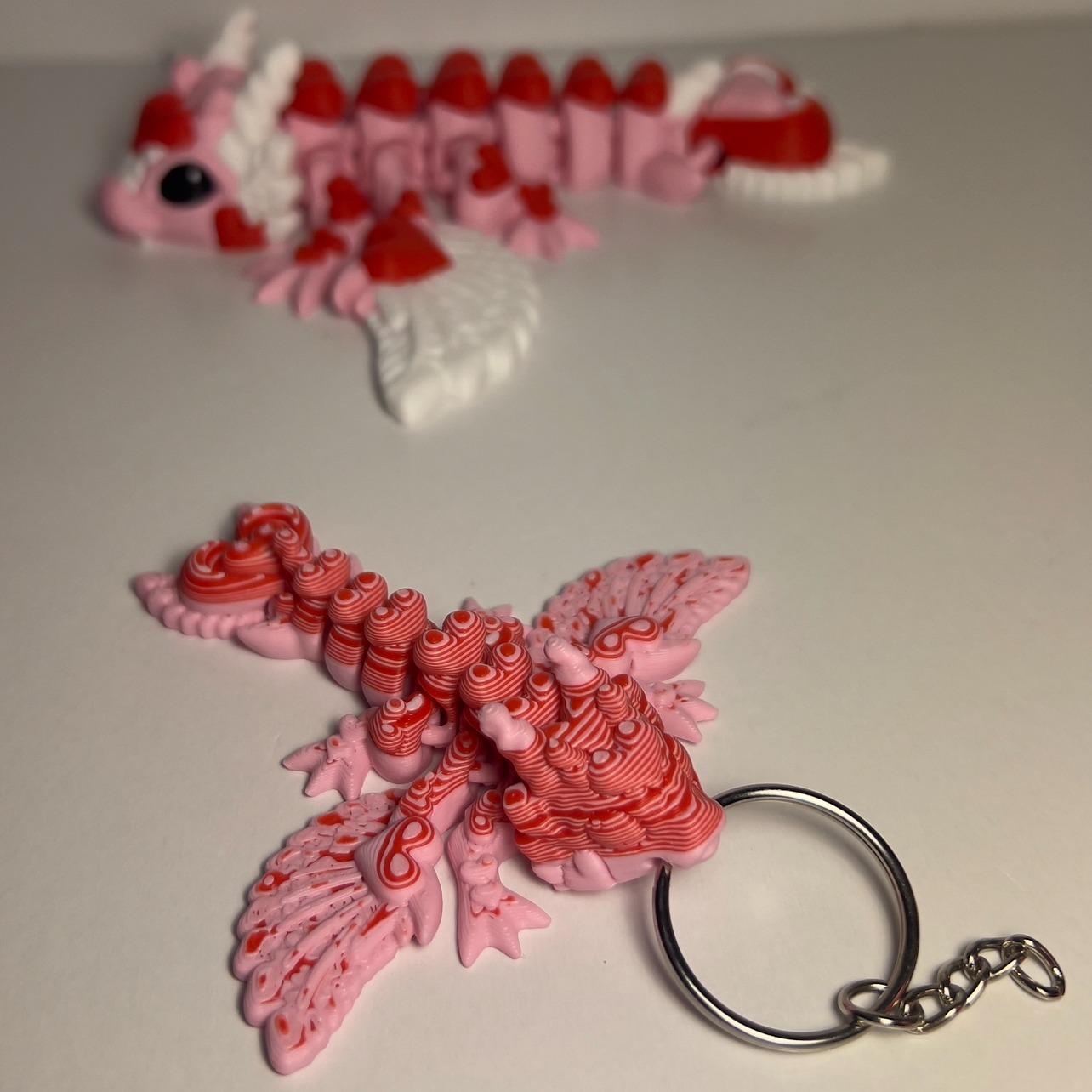 Heart Dragon - 3D Printed Figurine