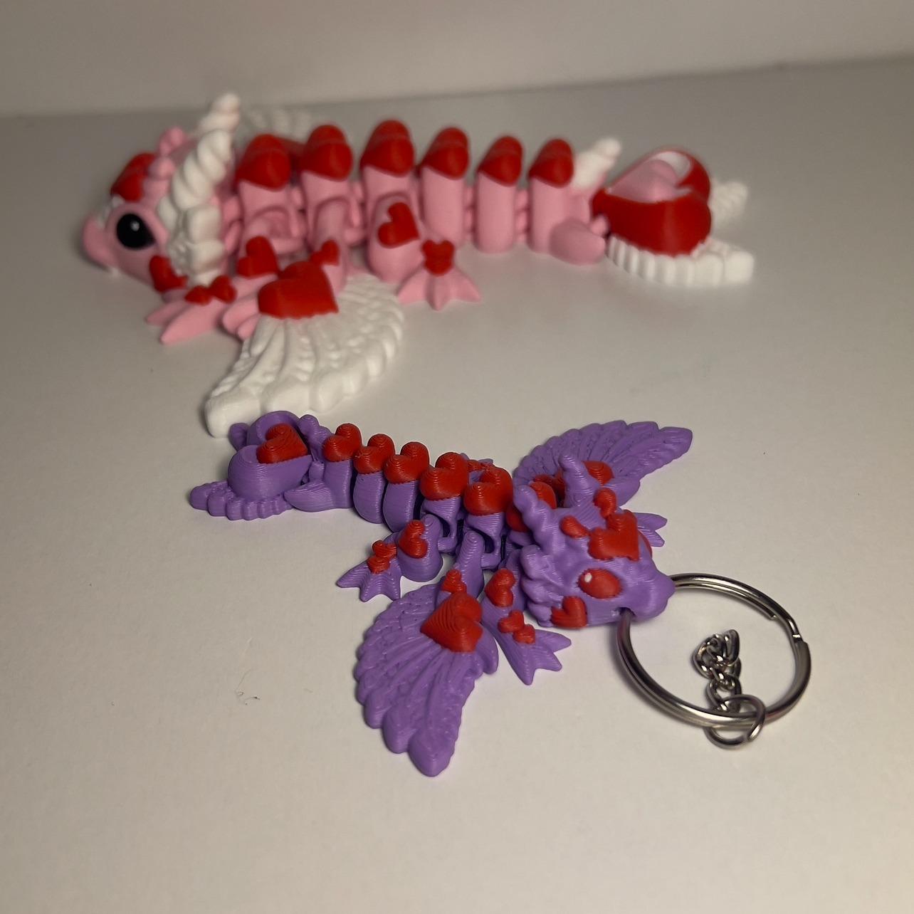 Heart Dragon - 3D Printed Figurine